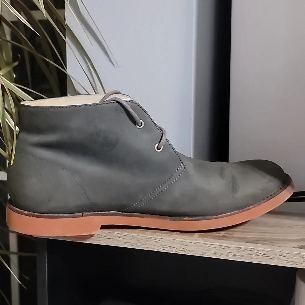 UGG EVA Moss Green Ankle Boot Suede Sheep Skin Leather Shoes
